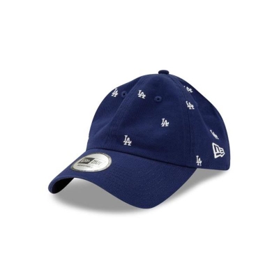 Blue Los Angeles Dodgers Hat - New Era MLB All Over Logo Casual Classic Adjustable Caps USA6748531